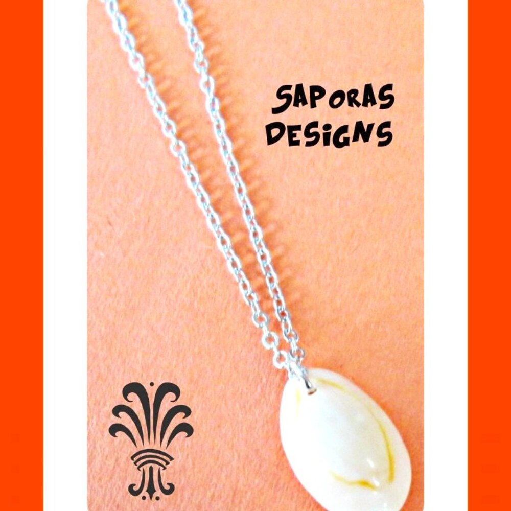 Handmade Silver Tone Real Sea Shell Necklace